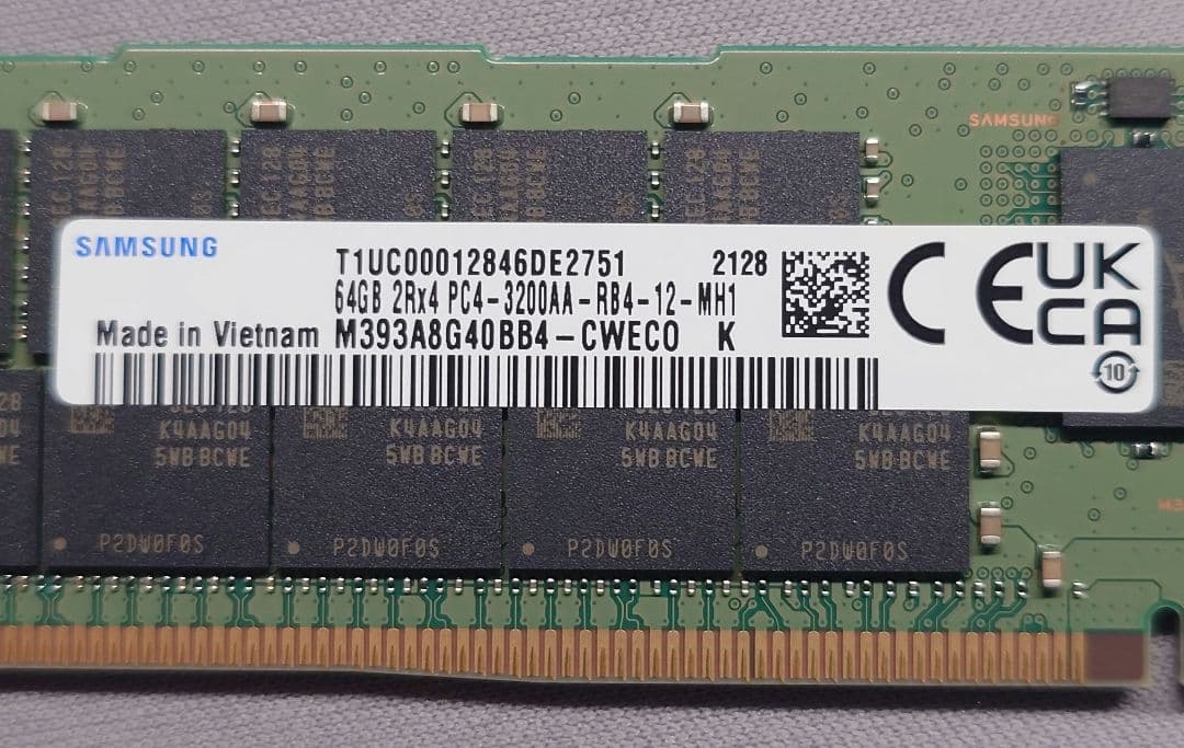 【美品】ECC対応 DDR4-3200 メモリ 64GB