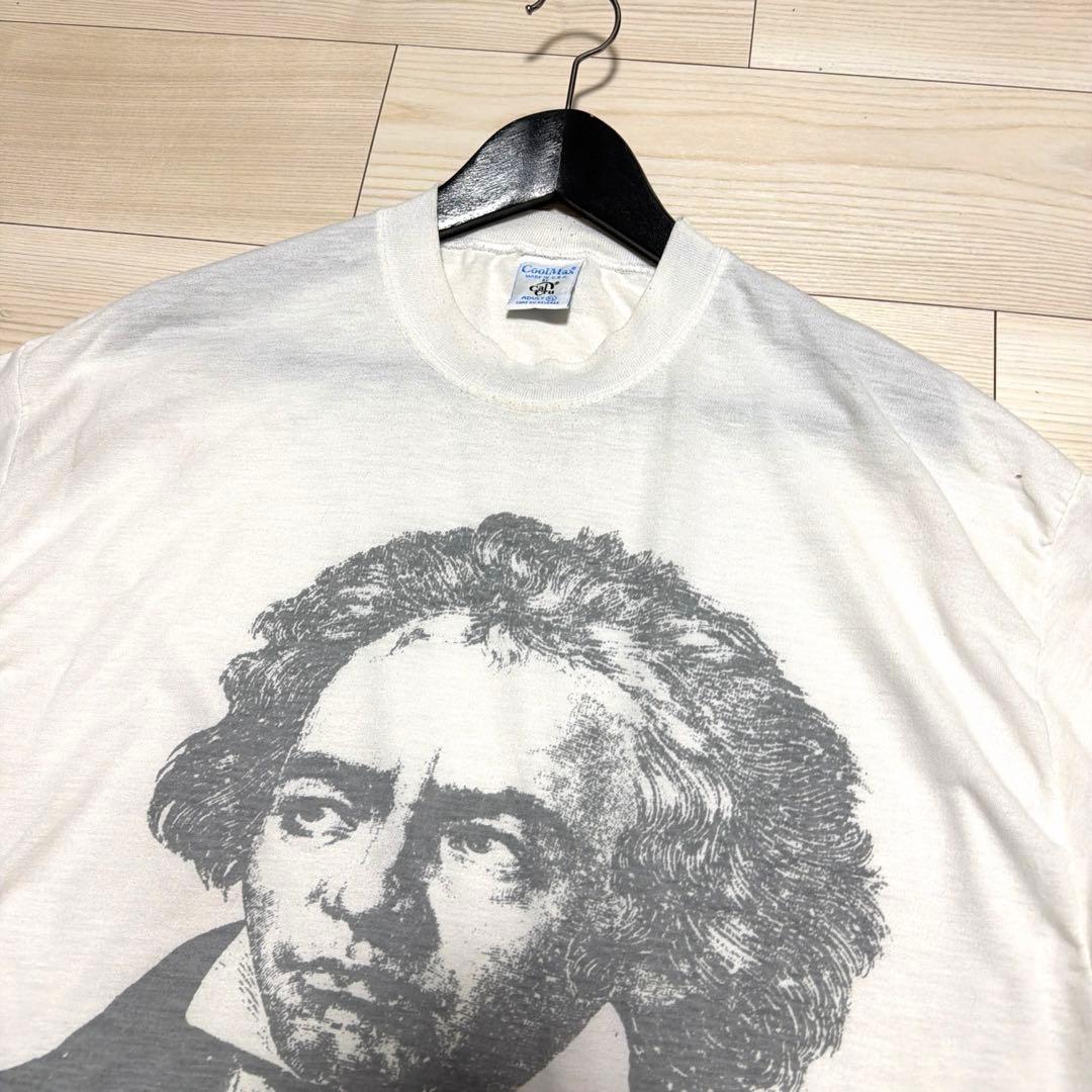 90s ベートーヴェン　Tシャツ　ホワイト　USA製　シングルステッチ　XL