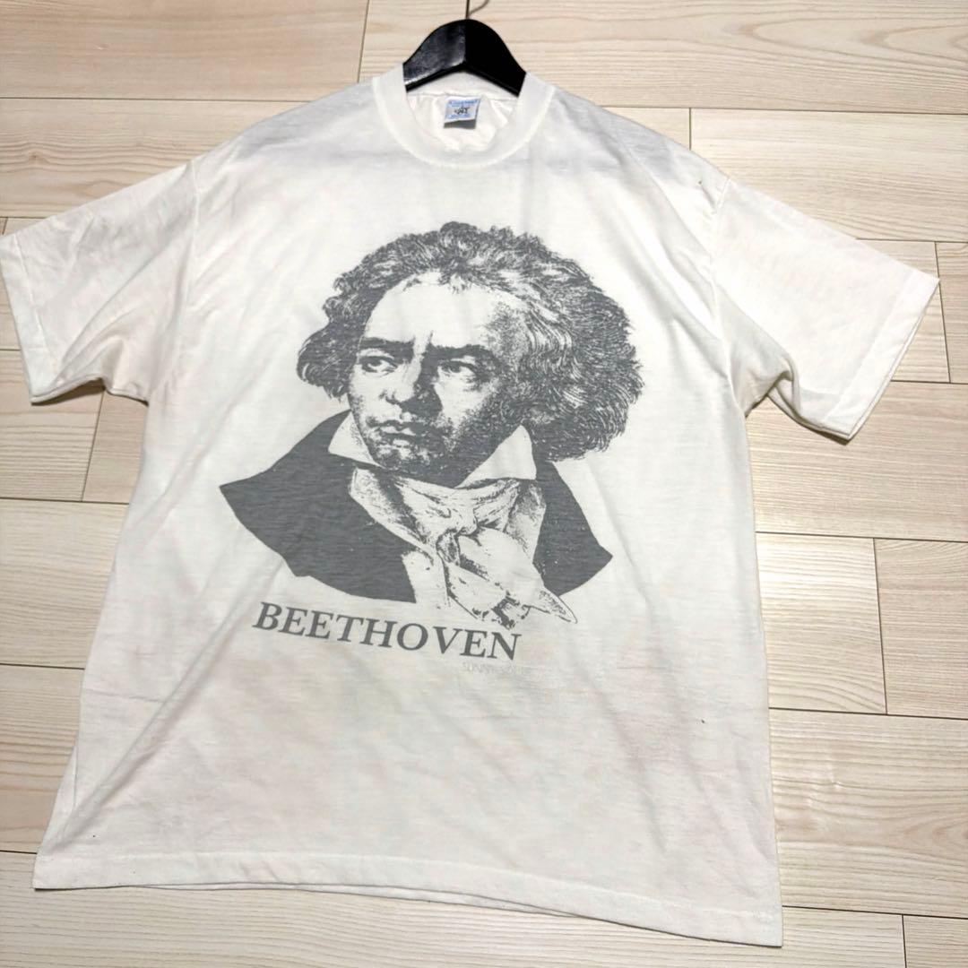90s ベートーヴェン　Tシャツ　ホワイト　USA製　シングルステッチ　XL