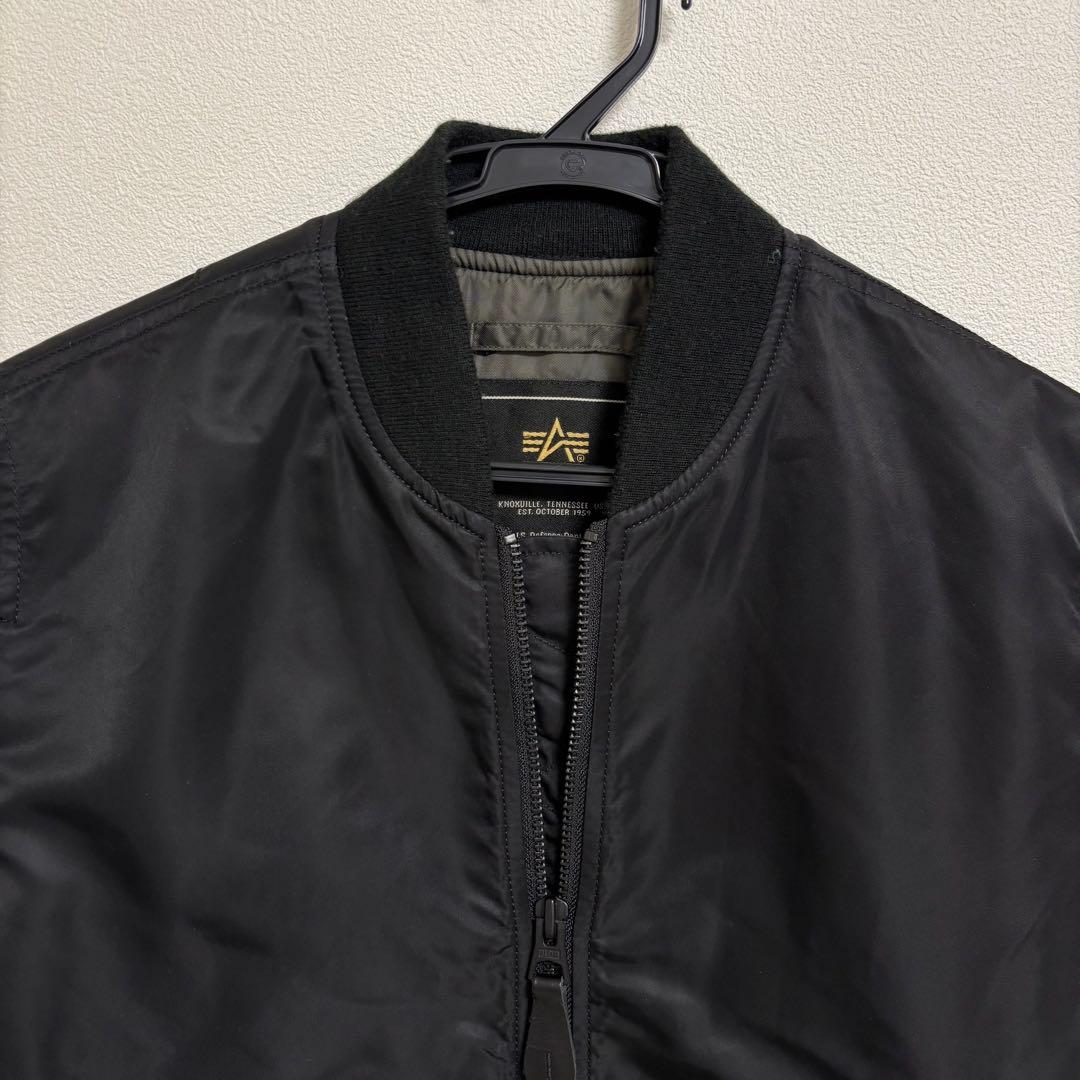 美品☆アルファインダストリーズ MA1 ブラック ジャケット S