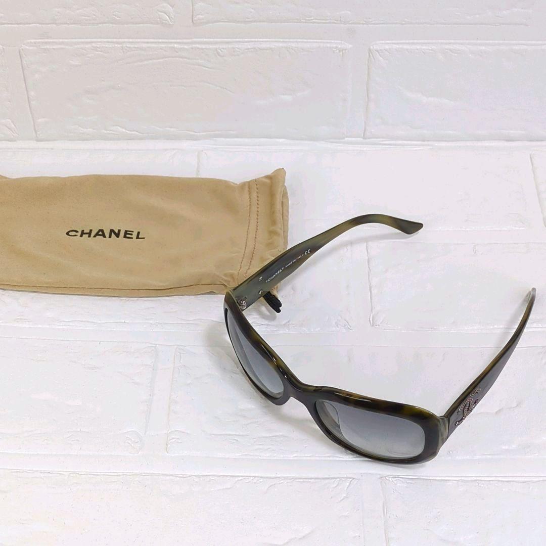 希少カラー✨️ CHANEL サングラス ココマーク　マーブル　ブラウン