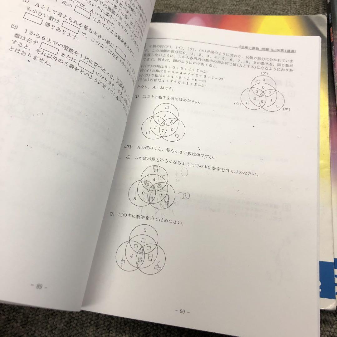 希学園　6年　算数　最高レベル演習　第1～第3分冊　2021年度　中古