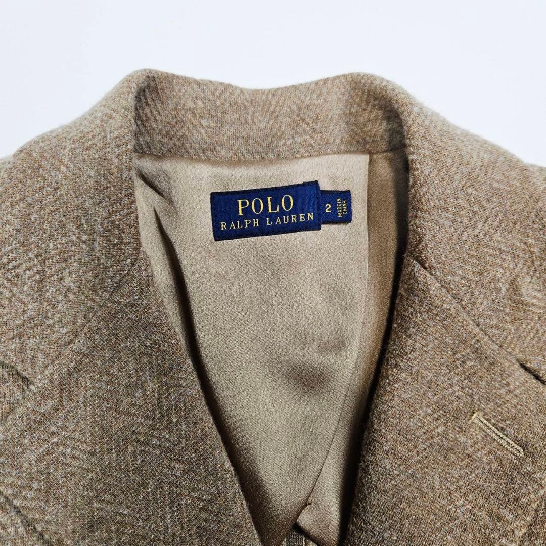 POLORALPHLAUREN テーラードジャケット　ヘリンボーンコットンウール