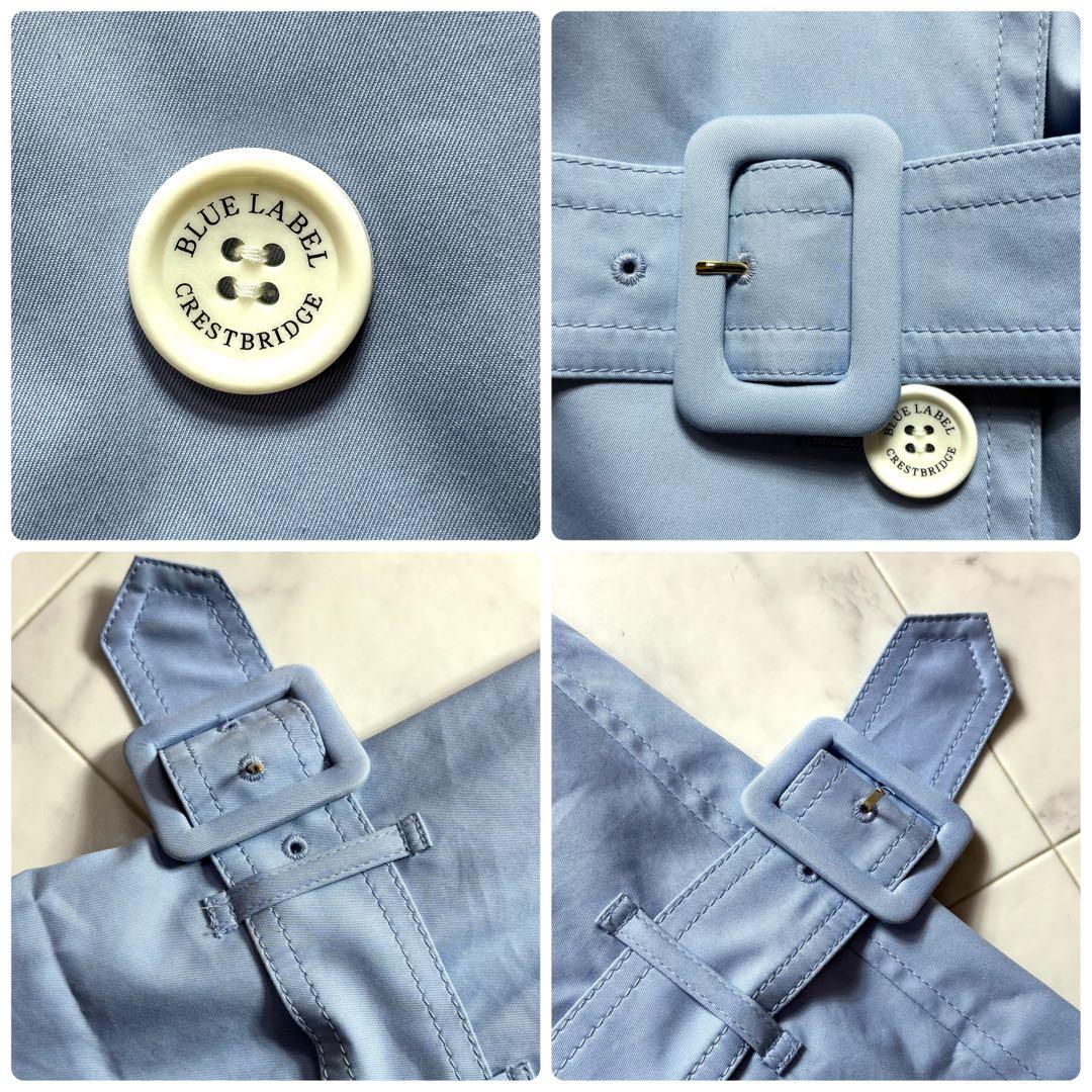美品✨ブルーレーベルクレストブリッジ スプリングコート ベルト ロング 36
