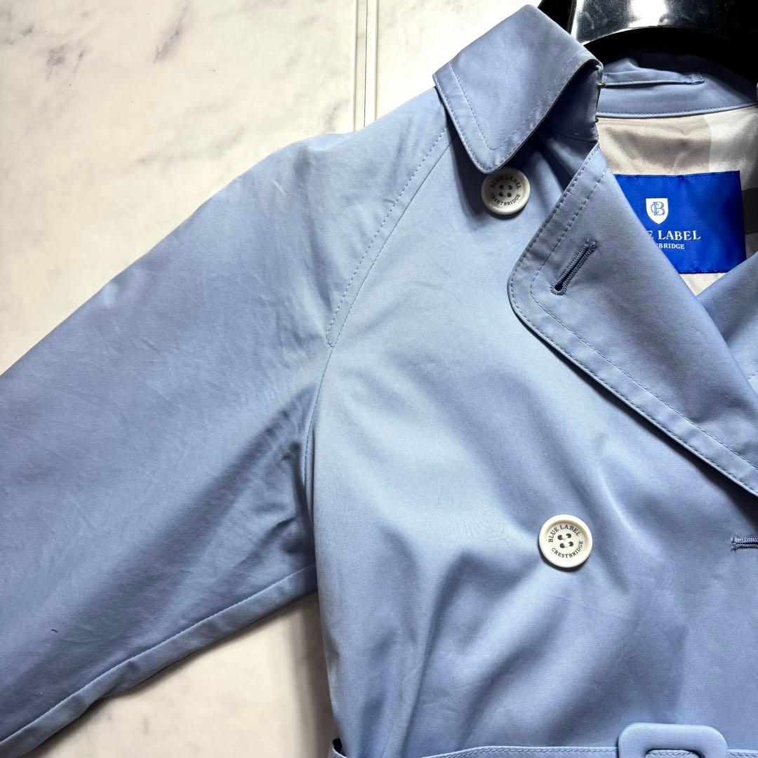 美品✨ブルーレーベルクレストブリッジ スプリングコート ベルト ロング 36