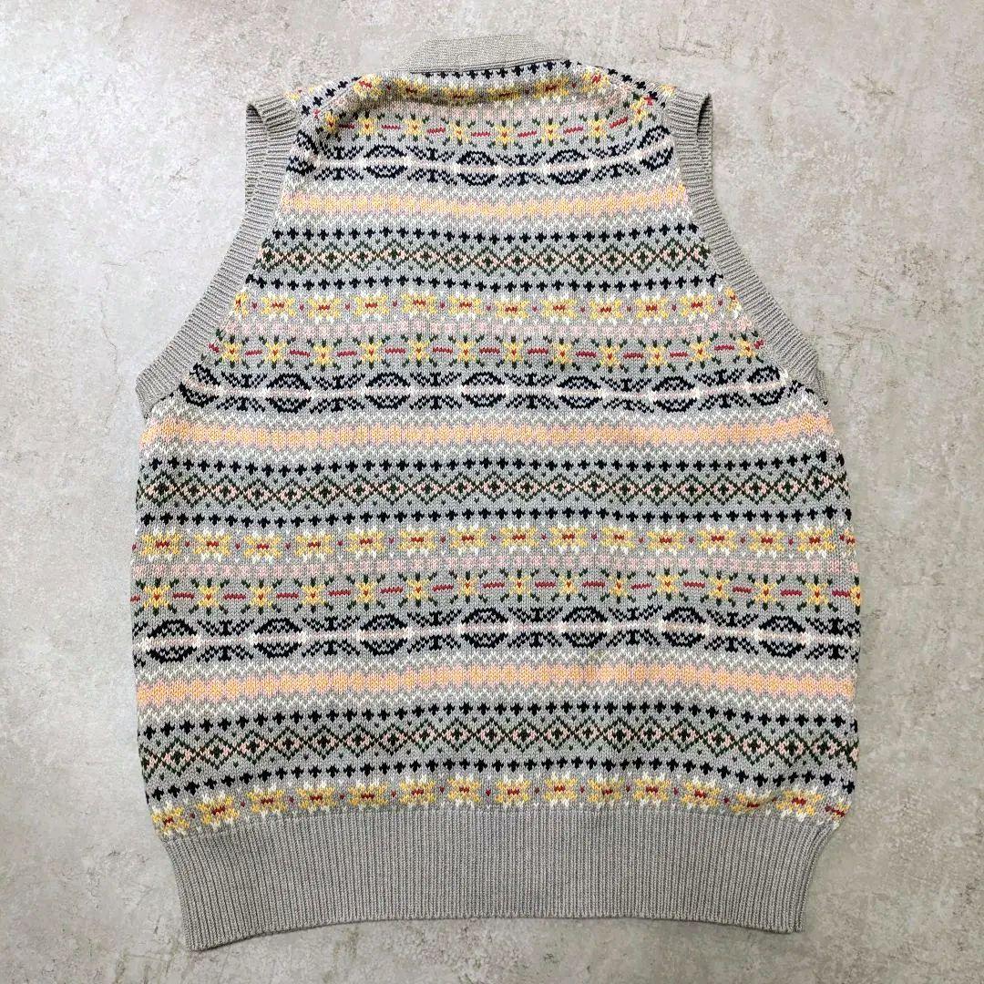 フェアアイル　PAPAS ベスト M　シェルボタン　Vカット　ハンドメイド