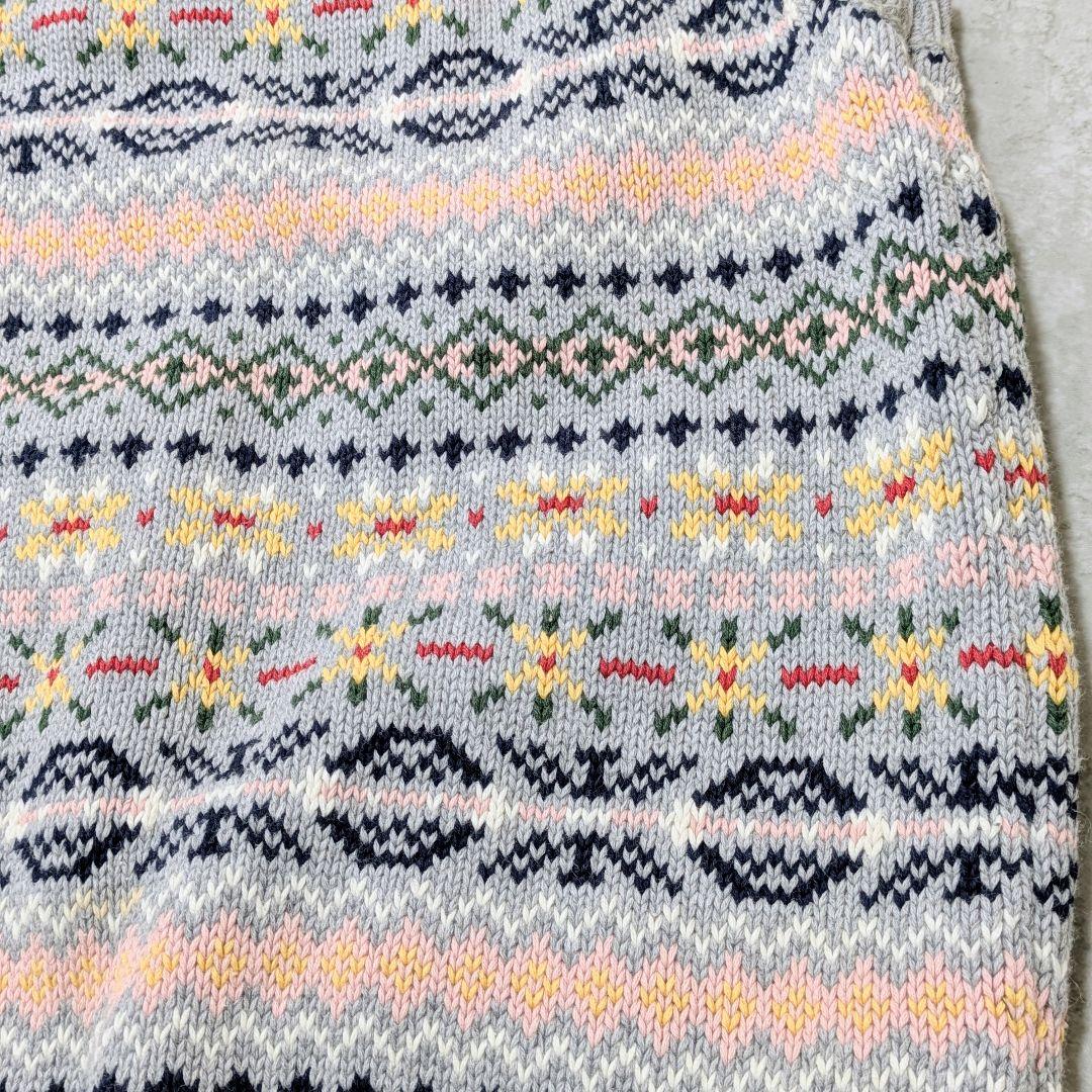 フェアアイル　PAPAS ベスト M　シェルボタン　Vカット　ハンドメイド