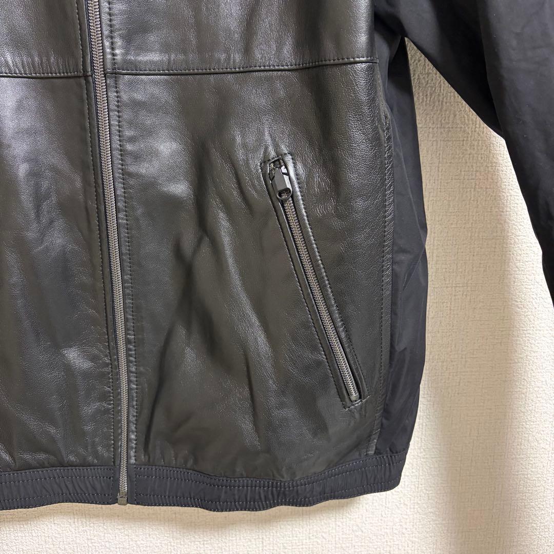 エディフィス LEATHER レザー MEMORYフードブルゾン