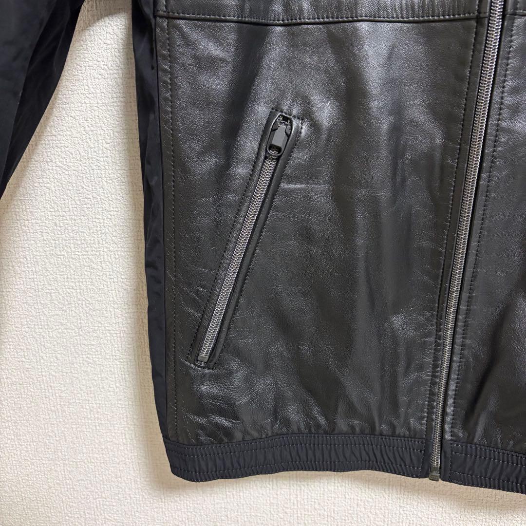 エディフィス LEATHER レザー MEMORYフードブルゾン