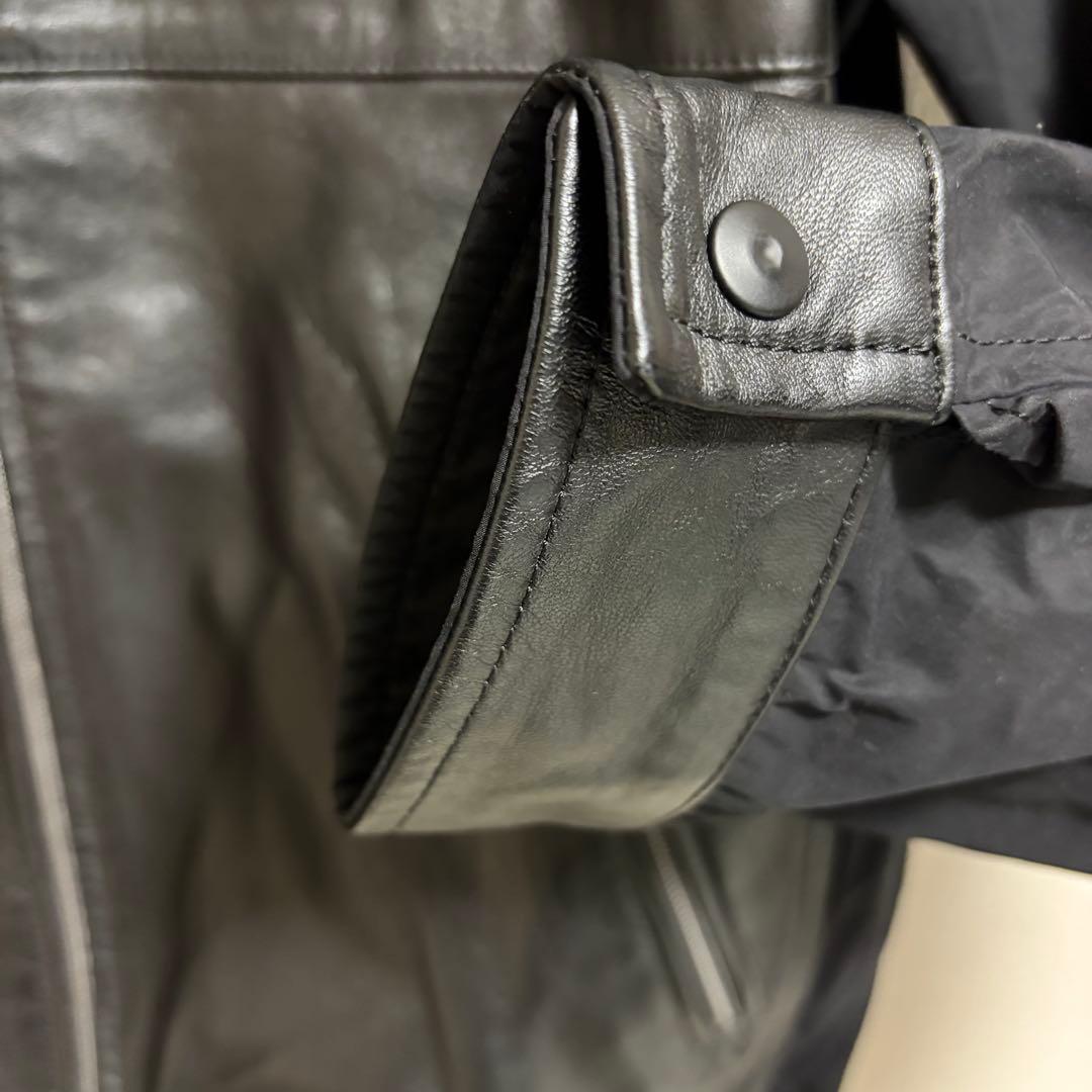 エディフィス LEATHER レザー MEMORYフードブルゾン