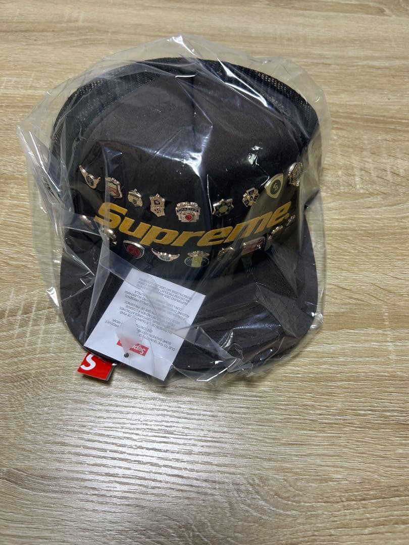 帽子 Supreme Pins Mesh BACK 5-Panel BROWN