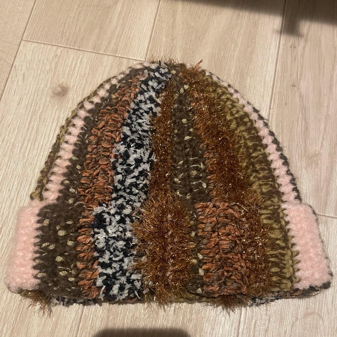 Supreme Tinsel Stripe Beanie ブラウン