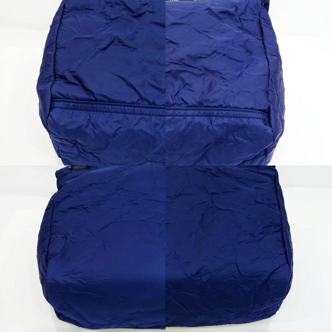 【極美品】ジバンシィ パンドラ 2way シワ加工 レザー×ナイロン A4可 紺