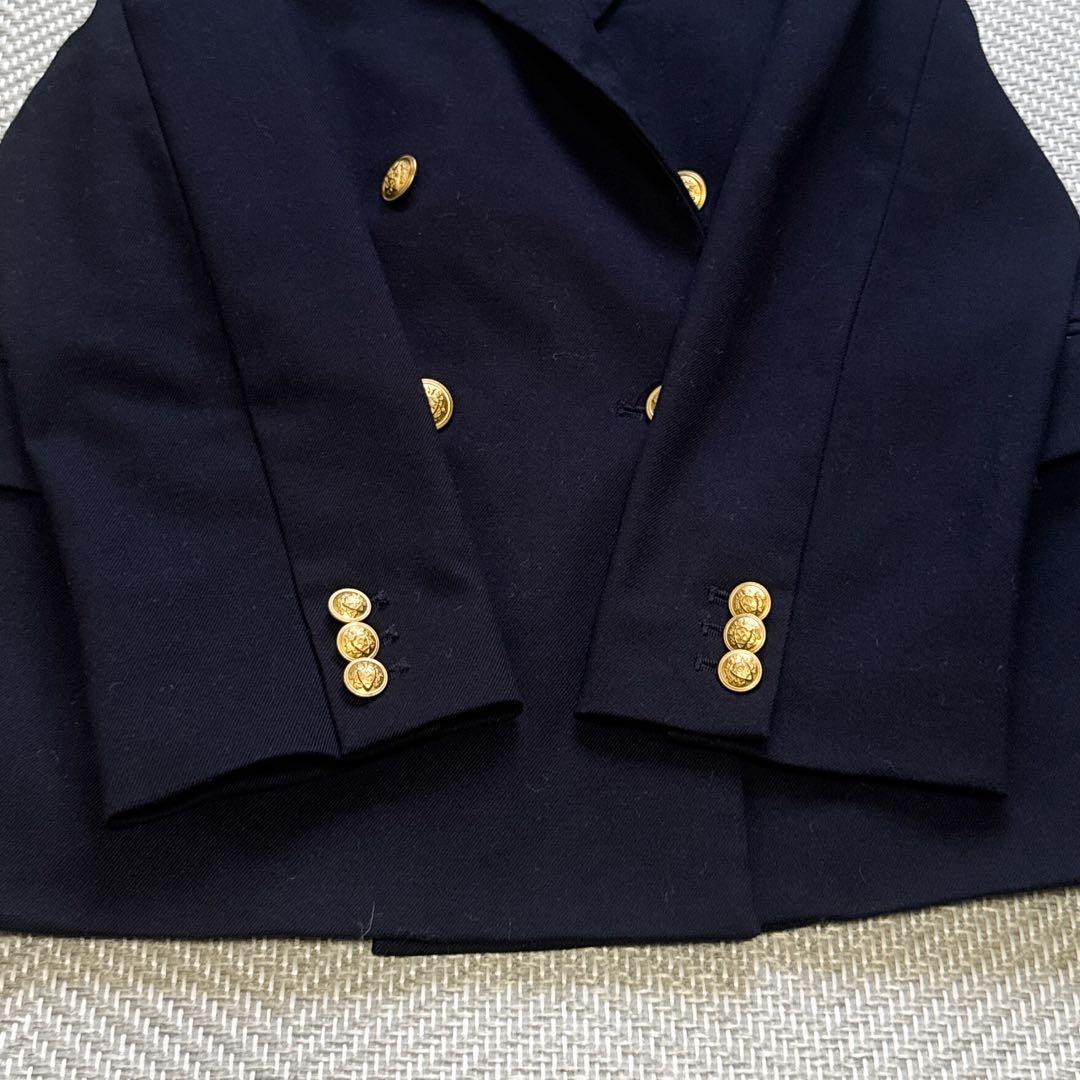 極美品 Mila Owen 金ボタン ダブルブレザーコンパクトジャケット 紺ブレ