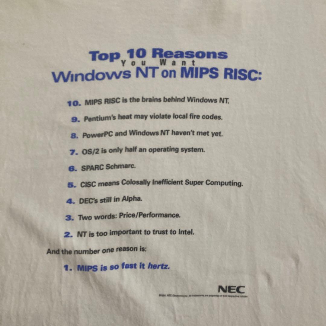 90’s Windows NT NEC VINTAGE 企業物 USA製　XL