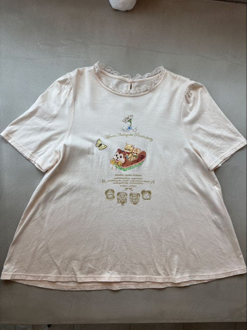 yukiemon フレアTシャツ ベビーピンク