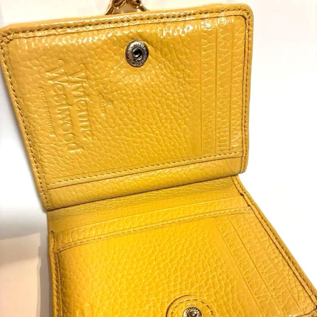 【オーブ美品】Vivienne Westwood 二つ折り財布 イエロー