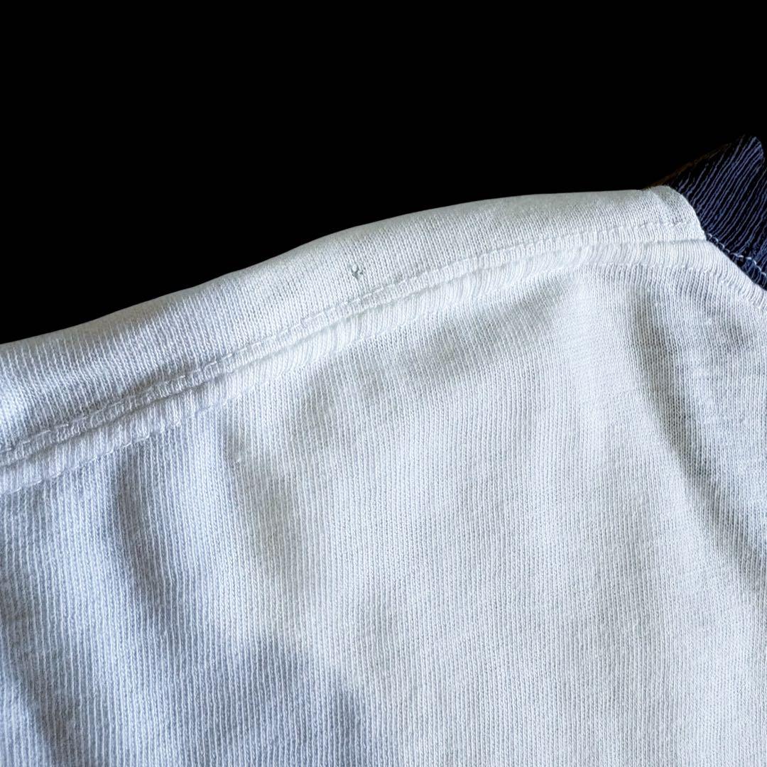80s Disney 白足 ミッキー XL USA製 ビンテージ リンガーT