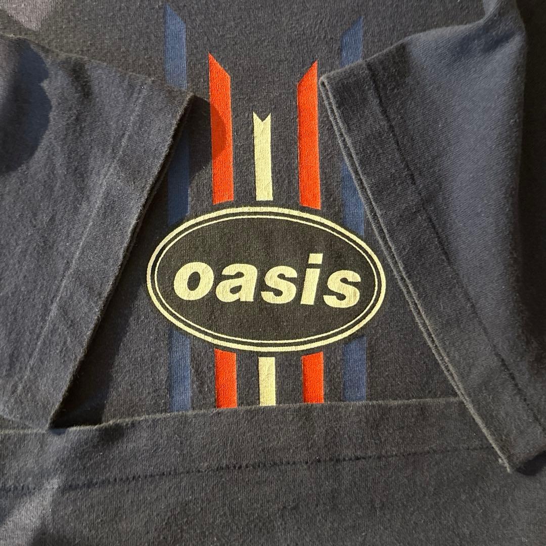 オアシス　oasis 90s Tシャツ　シングルステッチ　ネイビー