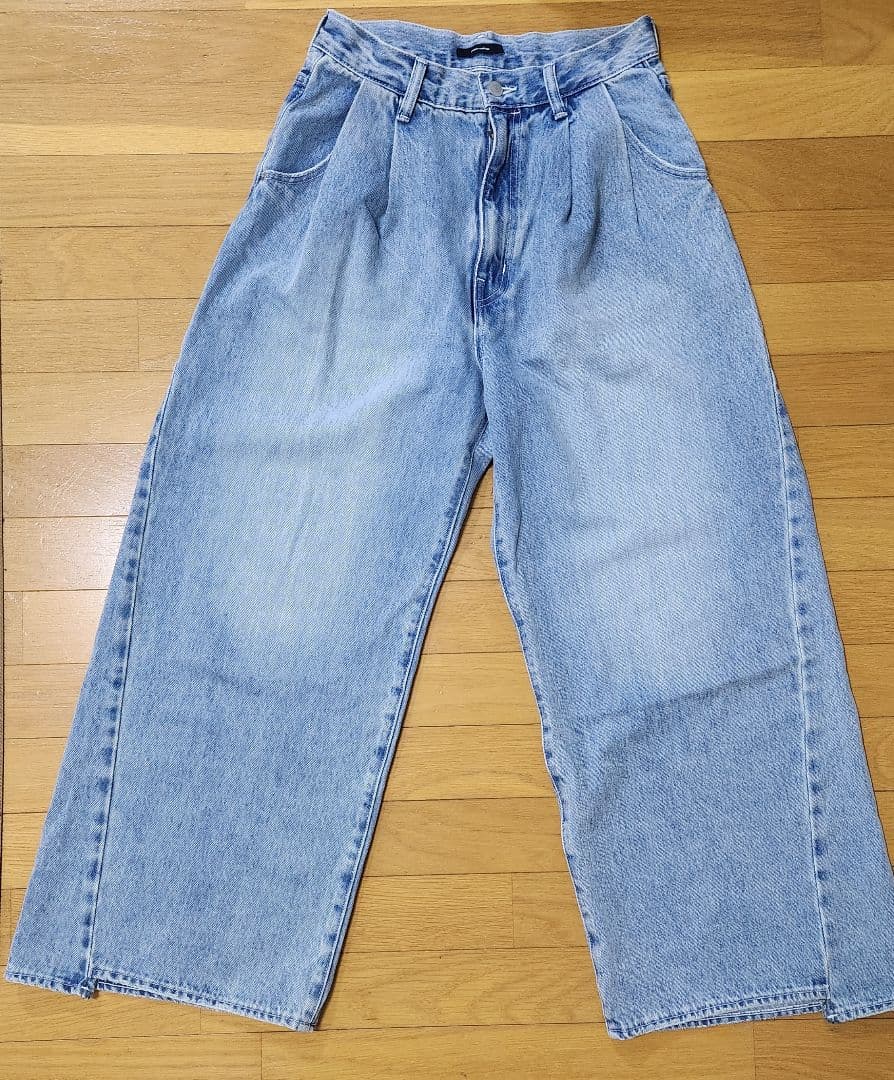 ジャーナルスタンダード 2タックワイドデニム 38 サックスブルー 美品