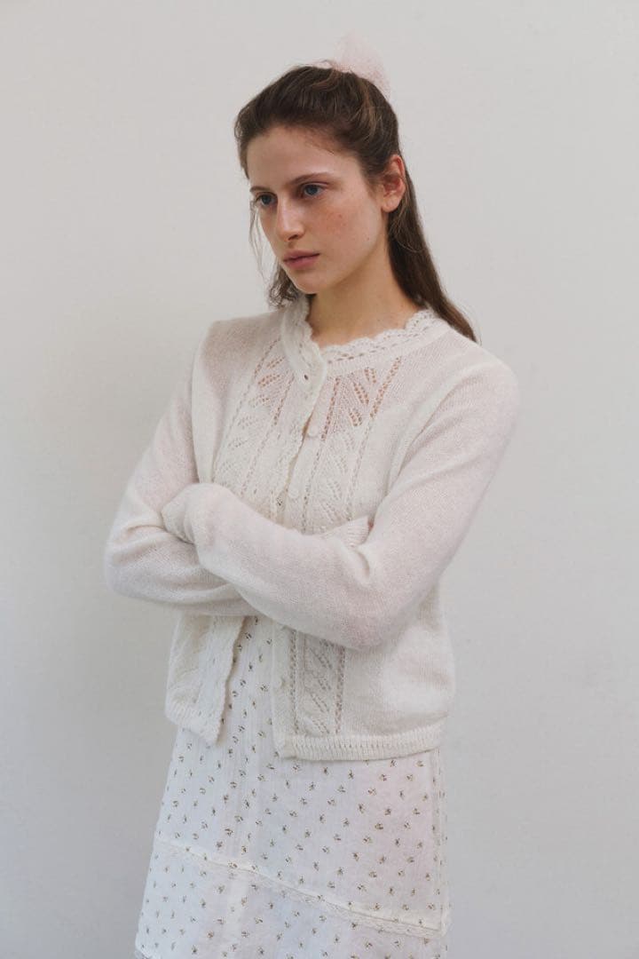 HRK【FOLNUA】Petal Mohair Knit Cardigan