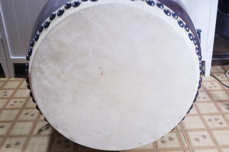 ◆特大 1尺6寸　和太鼓　長胴太鼓 胴高45cm　和楽器　打楽器　太鼓