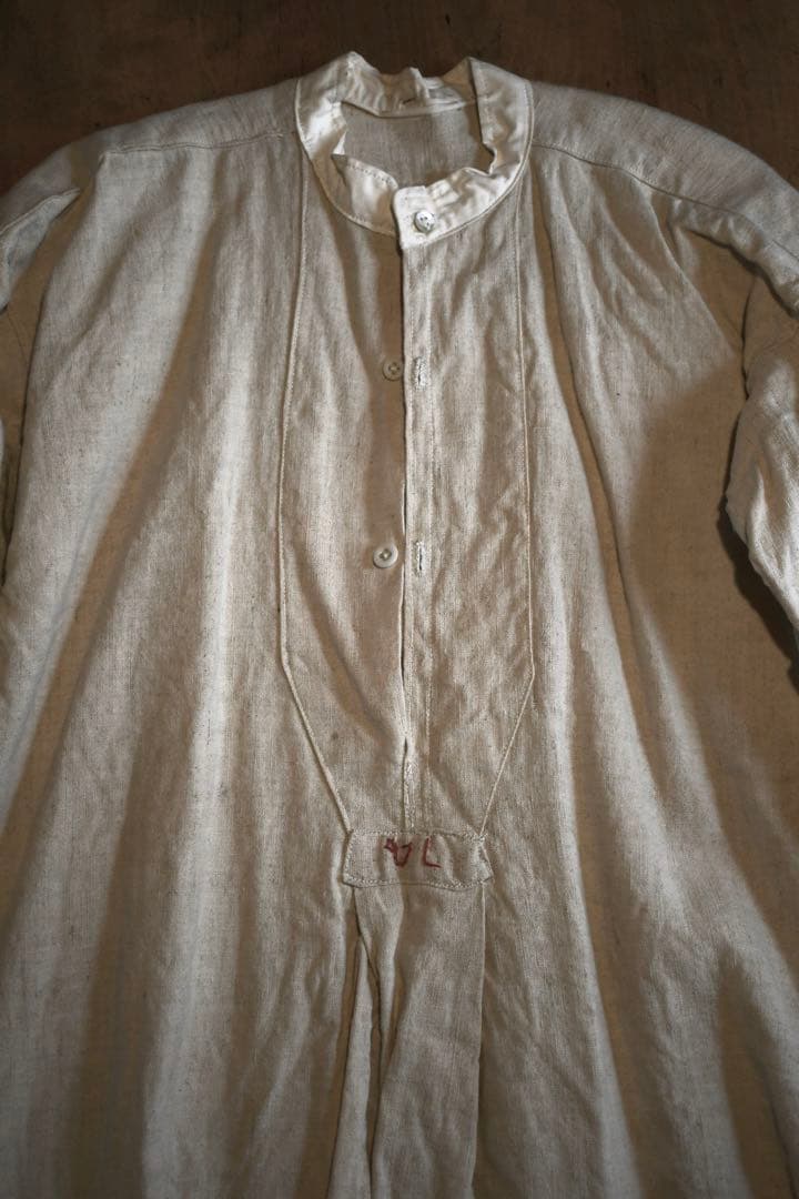 French vintage リネンスモック　1890s 襤褸　klasica