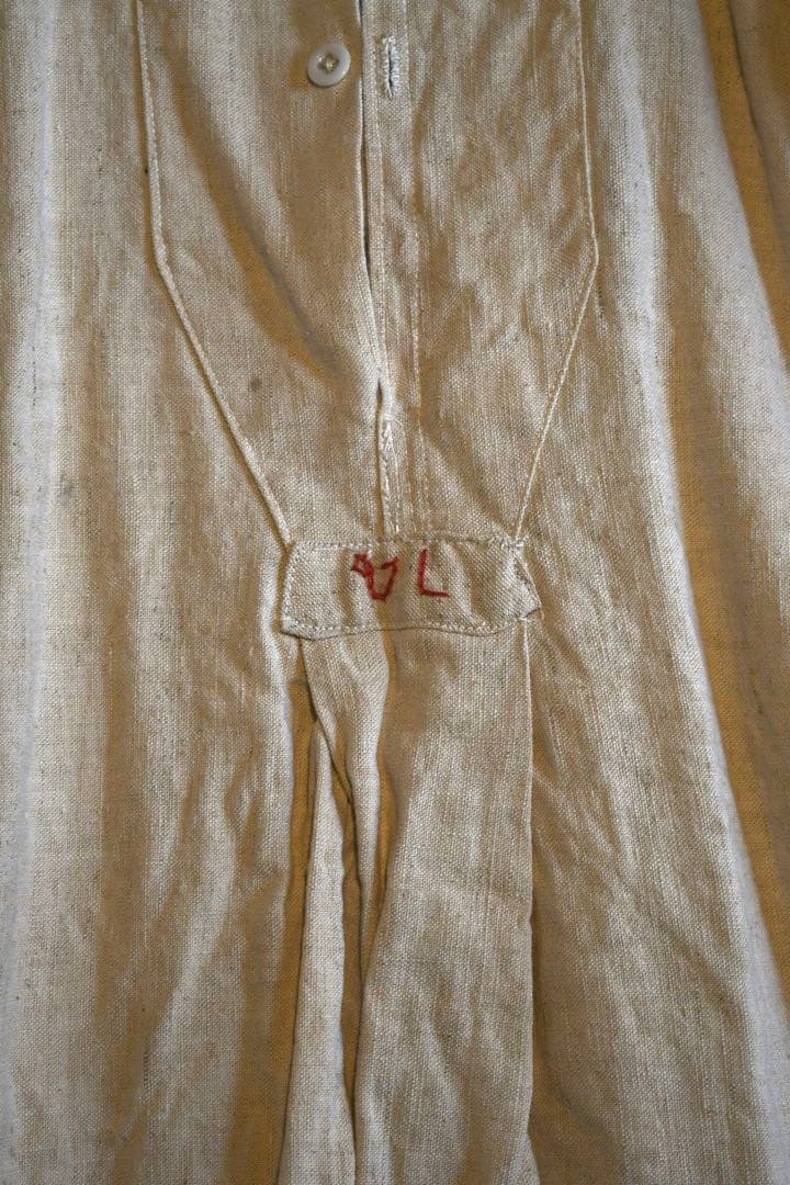 French vintage リネンスモック　1890s 襤褸　klasica