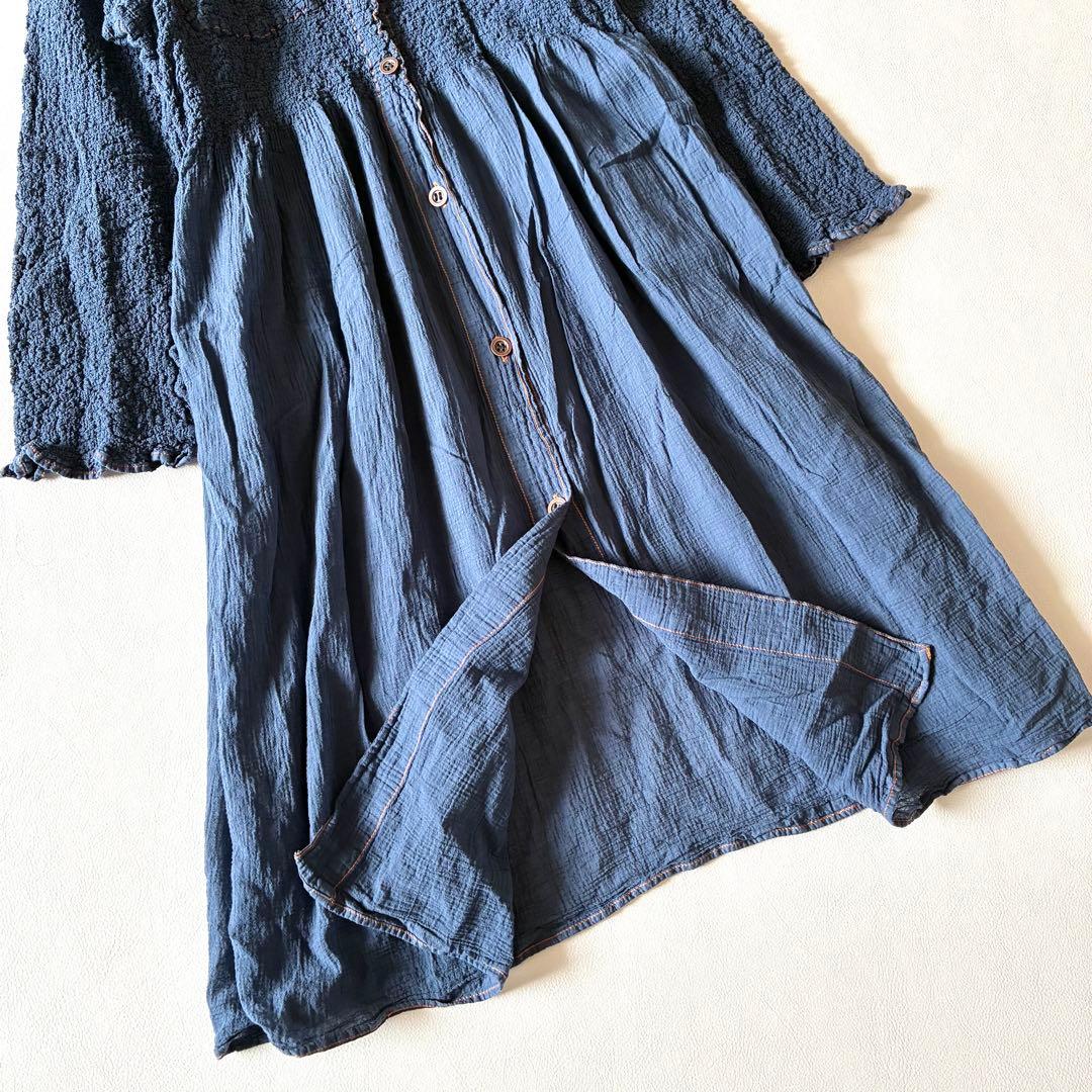 me ISSEY MIYAKE　ワンピース　チュニック　シワ加工　カリフラワー