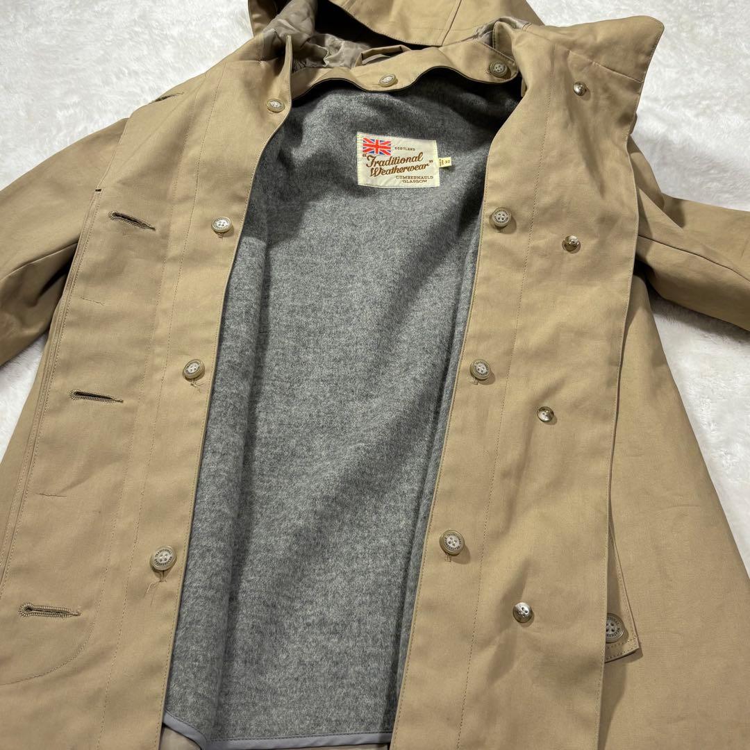 Traditional Weatherwear フード付コート 撥水 ライナー付