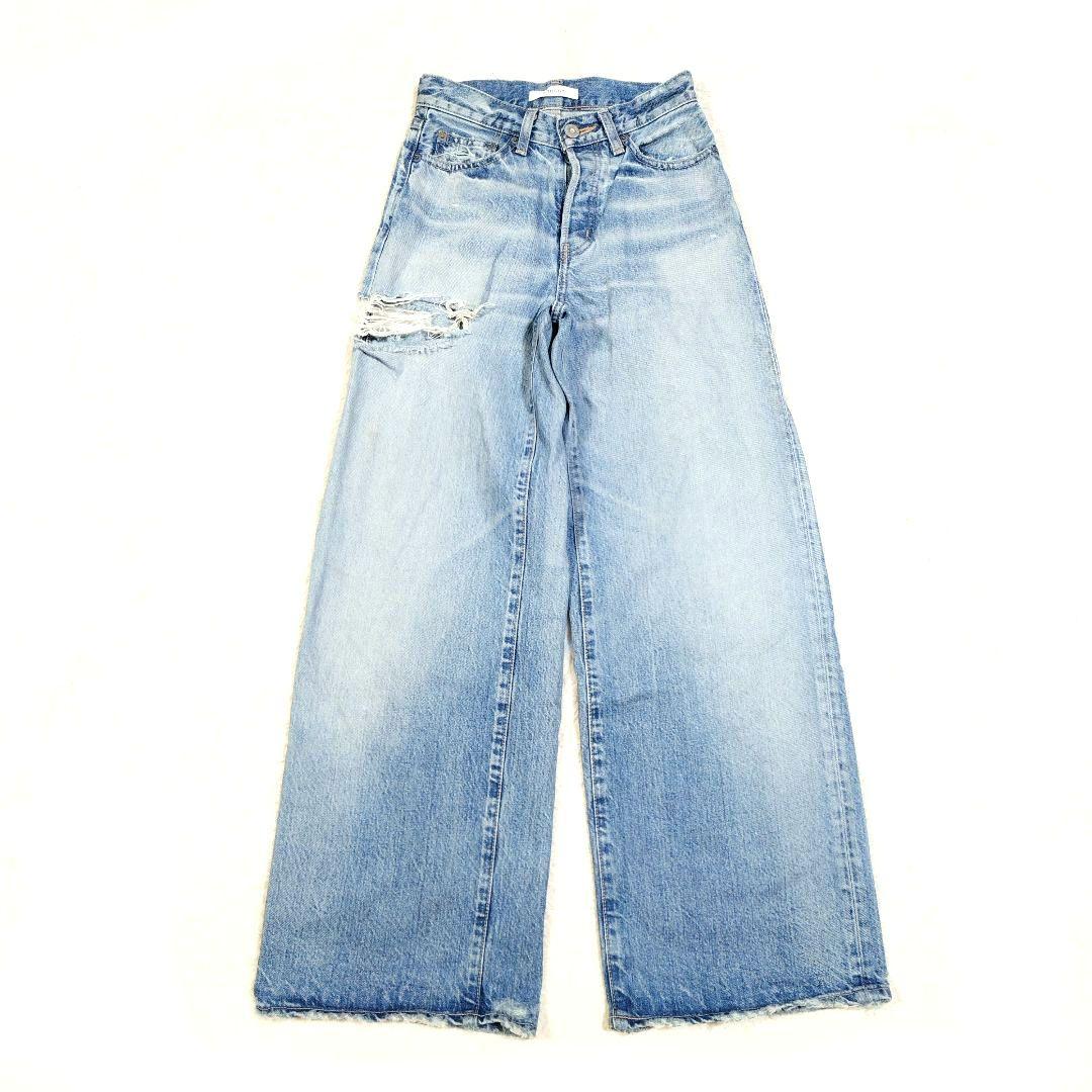 MIDRISE BAGGY 2024年 クラッシュ加工 マウジー W23 日本製