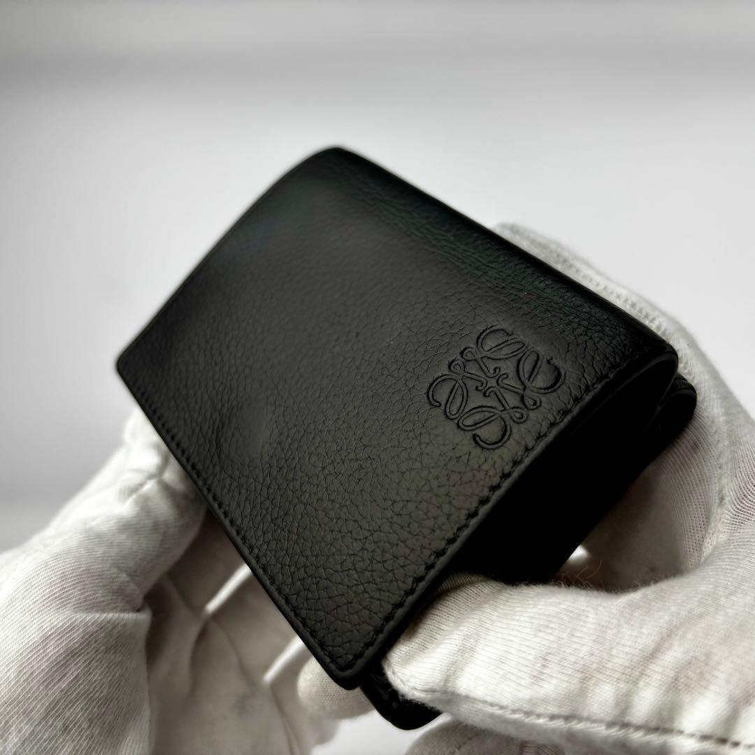 LOEWE ロエベ　トライフォールドアナグラム Wホック三つ折り財布