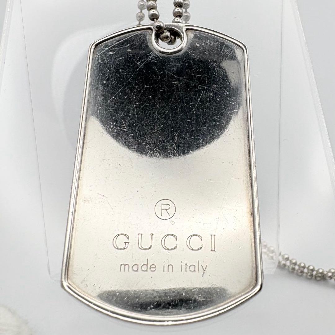 GUCCI グッチ ドッグタグ ネックレス シルバー 925 アクセサリー