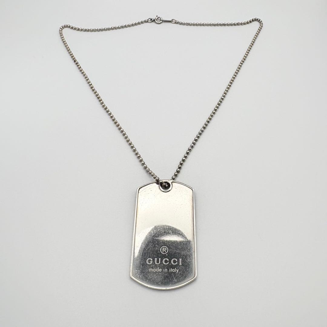 GUCCI グッチ ドッグタグ ネックレス シルバー 925 アクセサリー