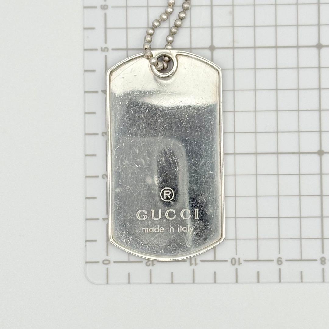 GUCCI グッチ ドッグタグ ネックレス シルバー 925 アクセサリー
