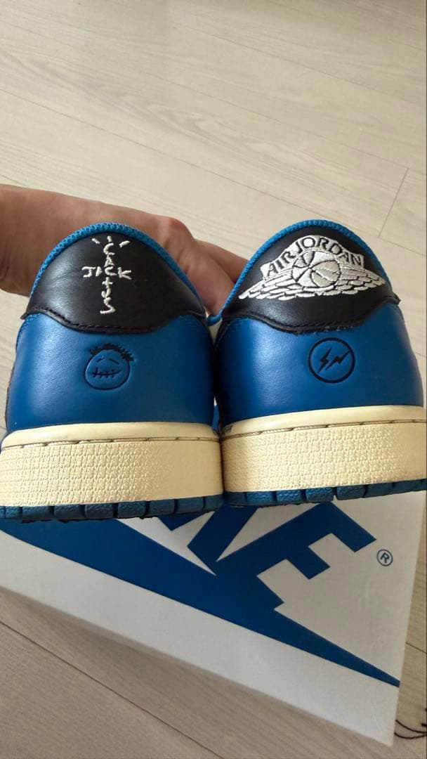 靴 Nike AJ1 Low Travis Scott Fragment 28cm