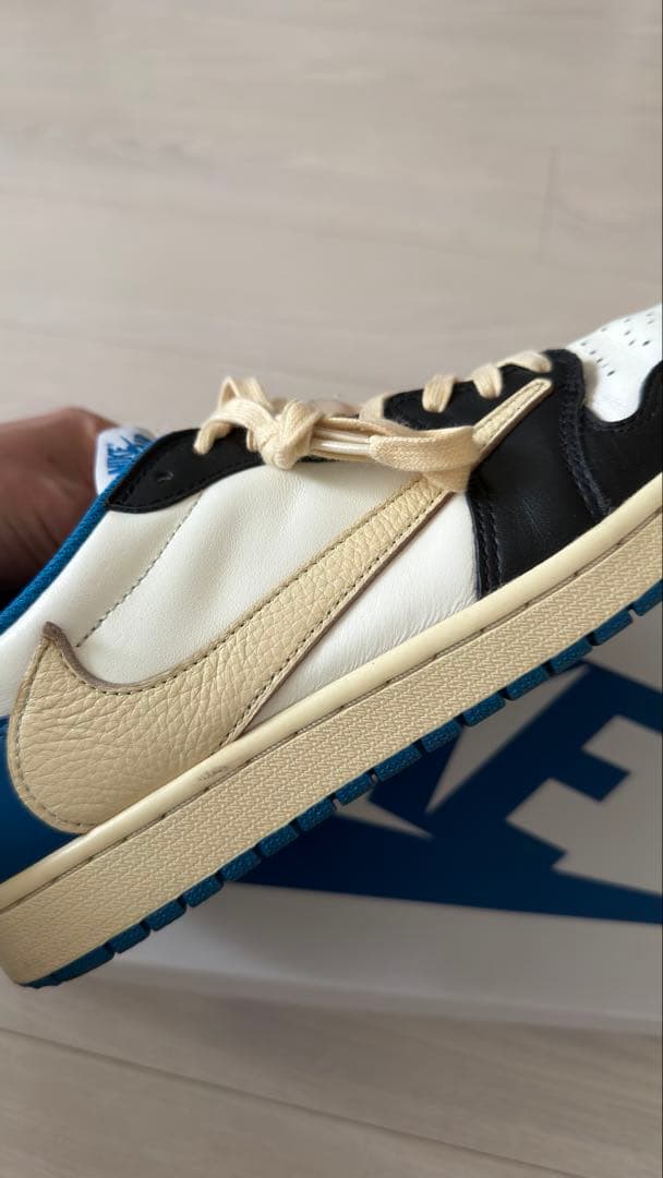 靴 Nike AJ1 Low Travis Scott Fragment 28cm