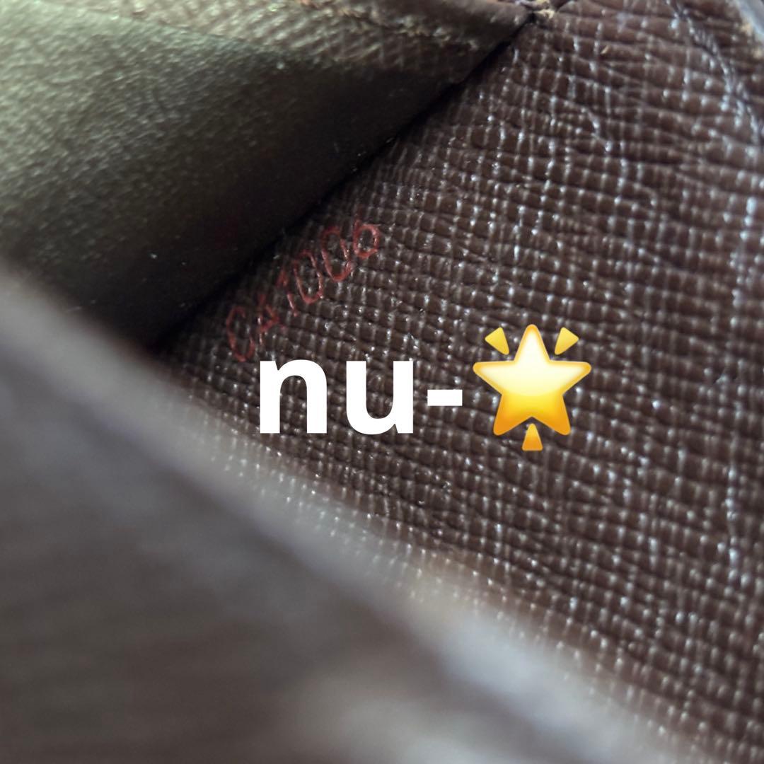 ルイヴィトン ダミエ柄 二つ折り財布 ブラウン