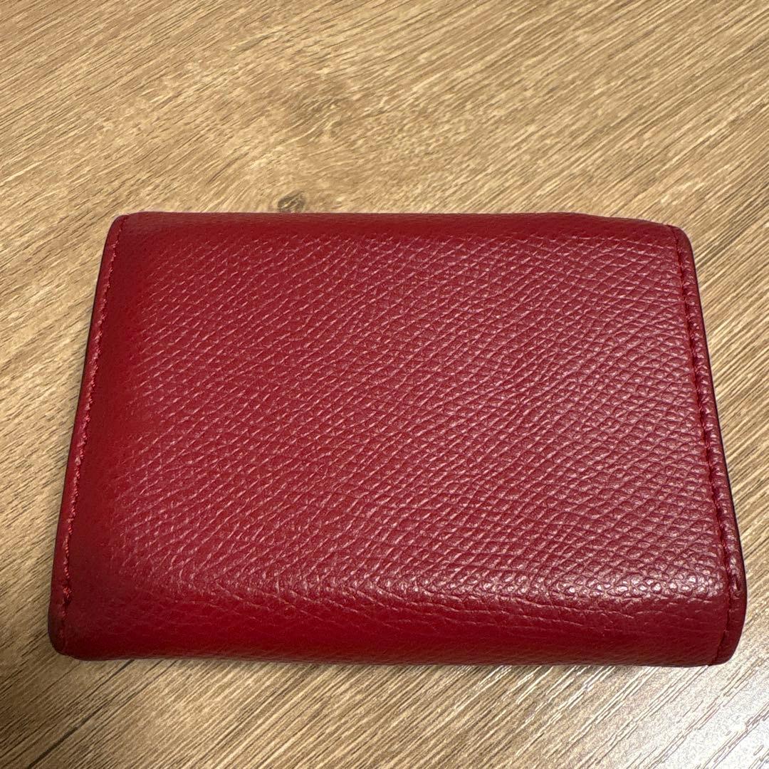 エ*リ様 FENDI 三つ折り財布 レッド/ブラウン
