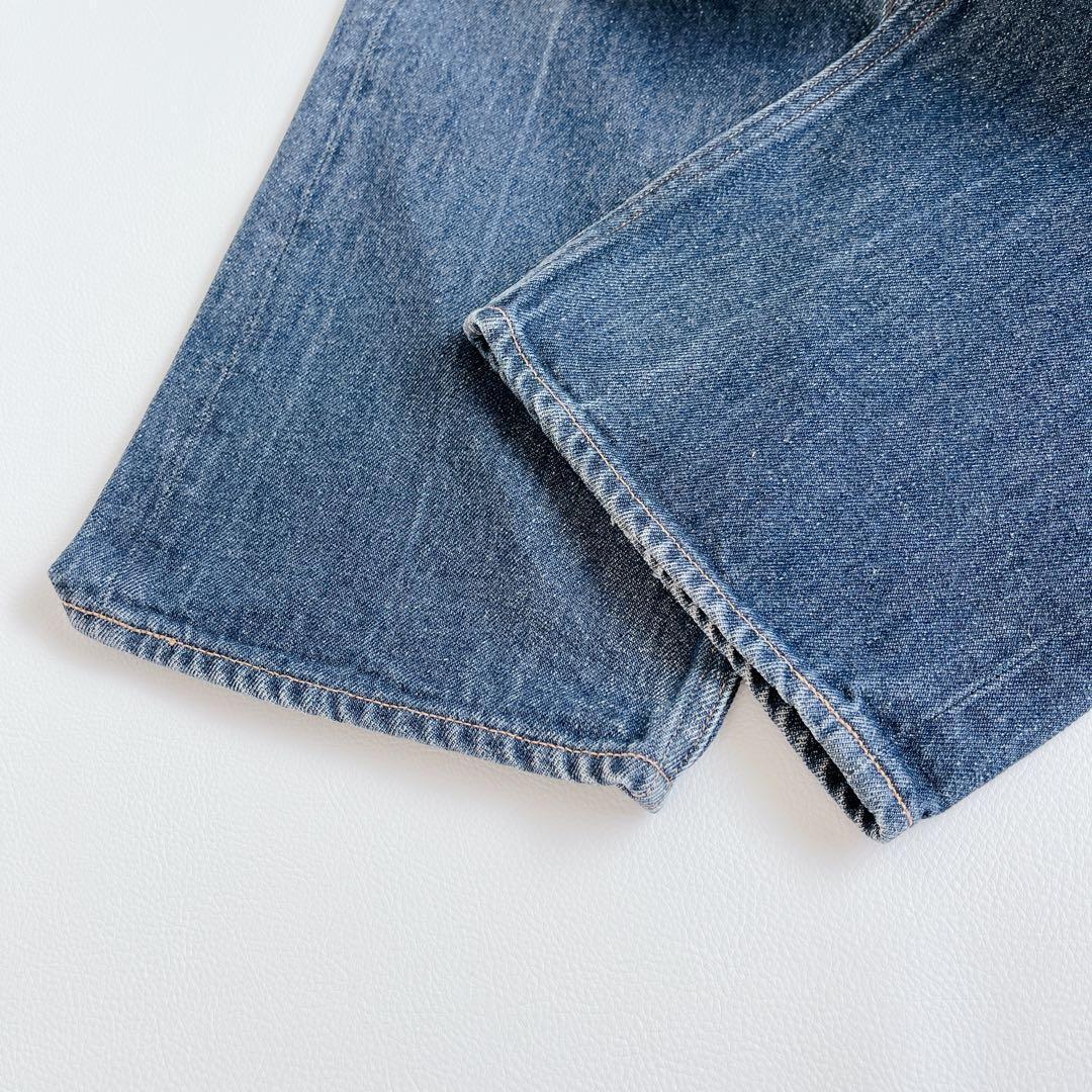 美品＊オーラリー　ハードツイストデニム5Pパンツ　27　濃紺　日本製