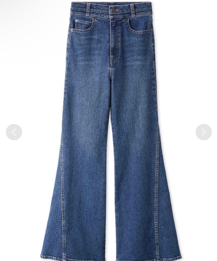SNIDEL Sustainableストレッチフレアデニムパンツ　BLU 0