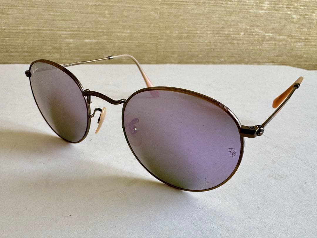Ray-Ban サングラス RB3447 ラウンドメタル　パープル