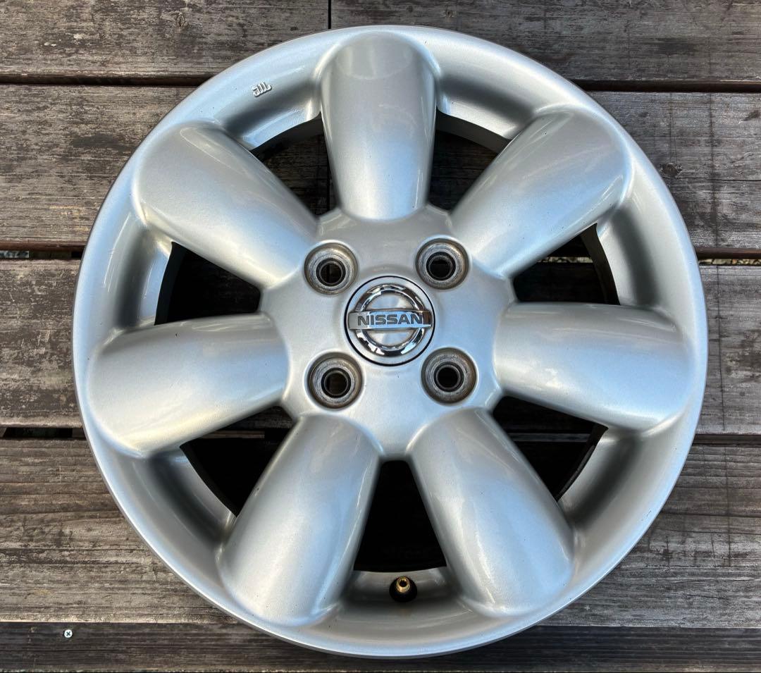 日産モコ純正14インチ シルバーアルミホイール