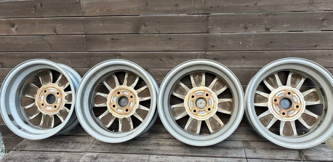 日産モコ純正14インチ シルバーアルミホイール