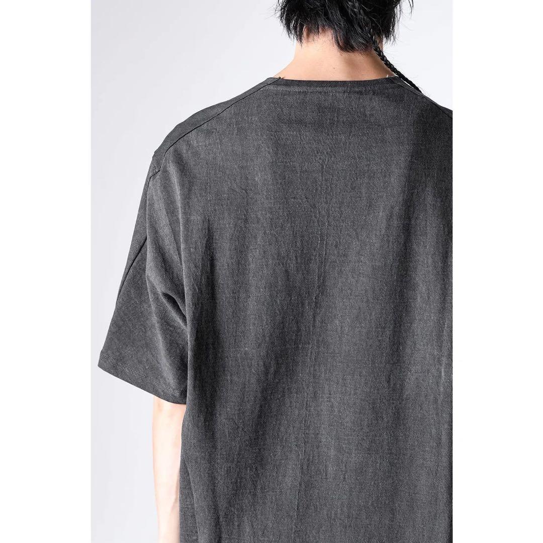 DEVOA Short Sleeve Pigment Dyeチャコールグレー2
