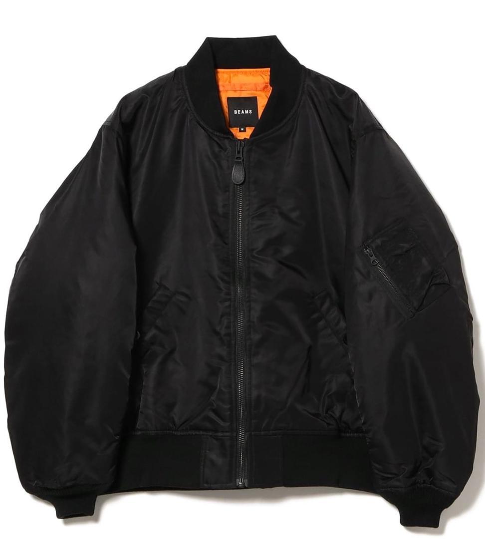 新品 M BEAMS MA-1 ブラック リラックスフィット フライトジャケット