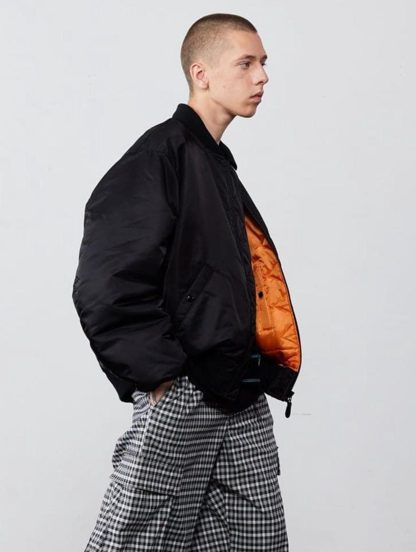 新品 M BEAMS MA-1 ブラック リラックスフィット フライトジャケット