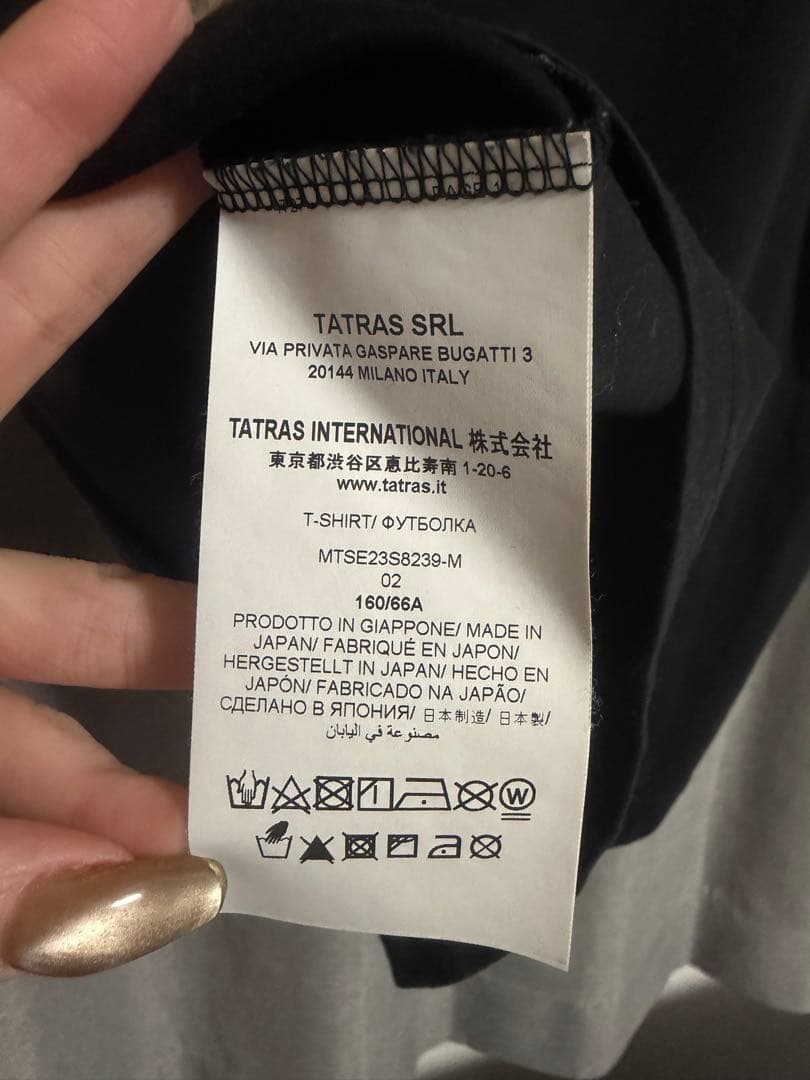 TATRAS ブラック Tシャツ M