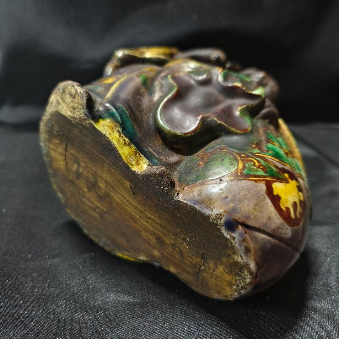 古九谷 布袋様 在銘 作家物 江戸骨董 陶芸品 コレクター放出美品置物 古美術