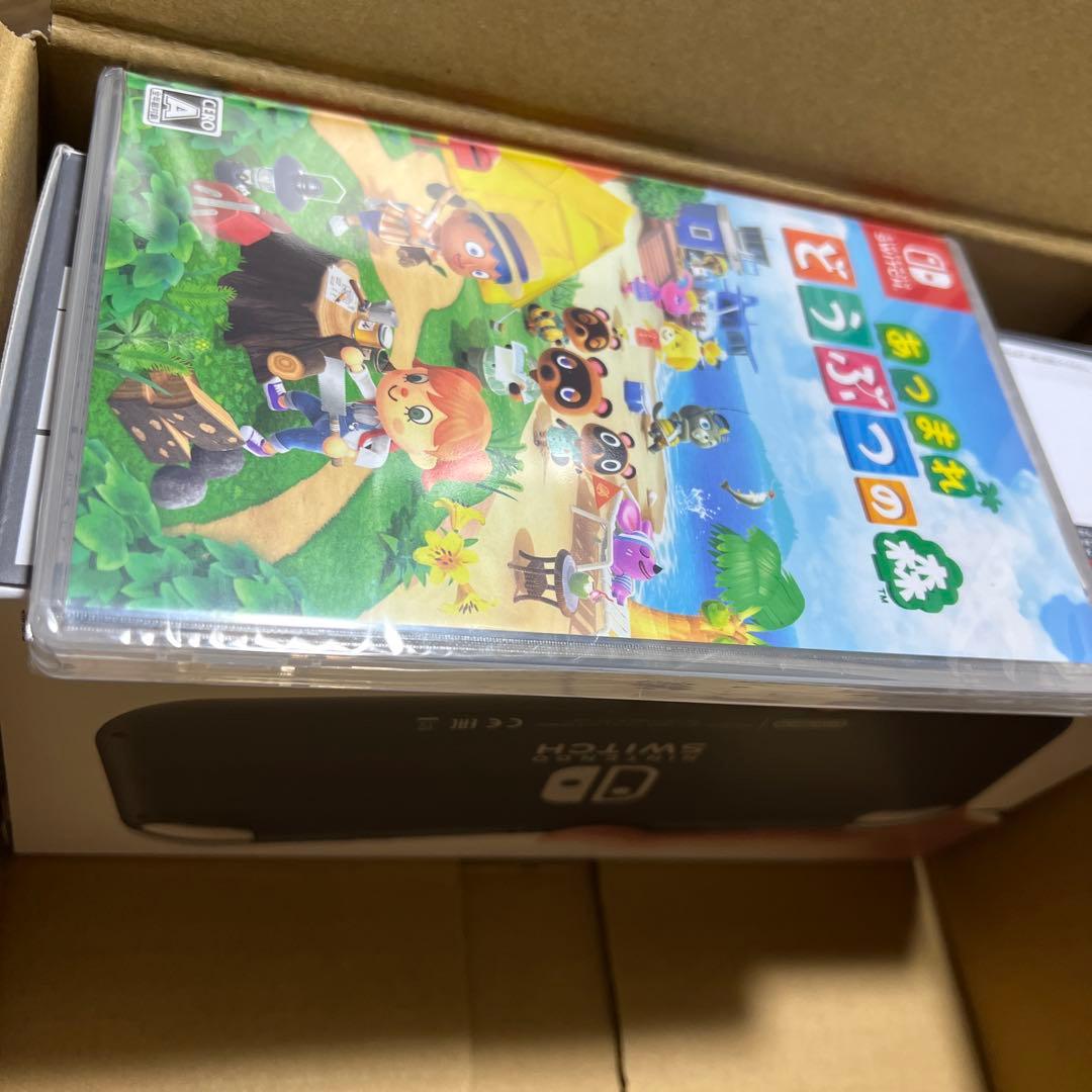 新品未使用任天堂 ニンテンドースイッチライト グレーあつまれどうぶつの森セット